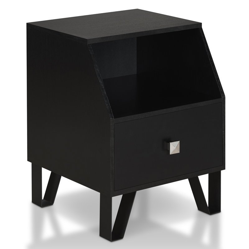 Merriwood End Table with Storage, Black