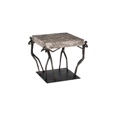 Atlas Figurine/4 Legs End Table