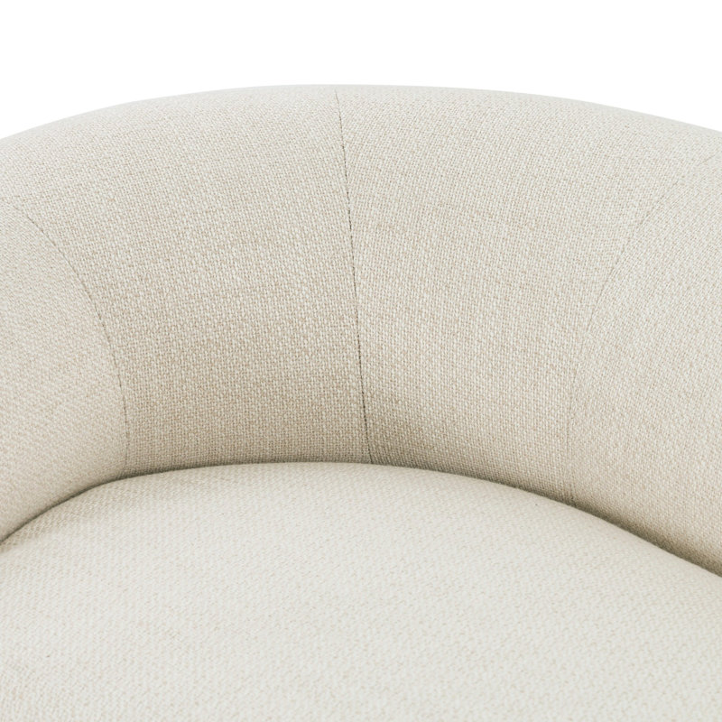 Carmela Upholstered Chaise Lounge, Left-Arm Chaise, Carbon Black, Irving Taupe Polyester Blend