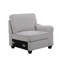 Canapé modulaire en L gris clair de 7 po avec repose-pieds et repose-pieds Leo-2083436073