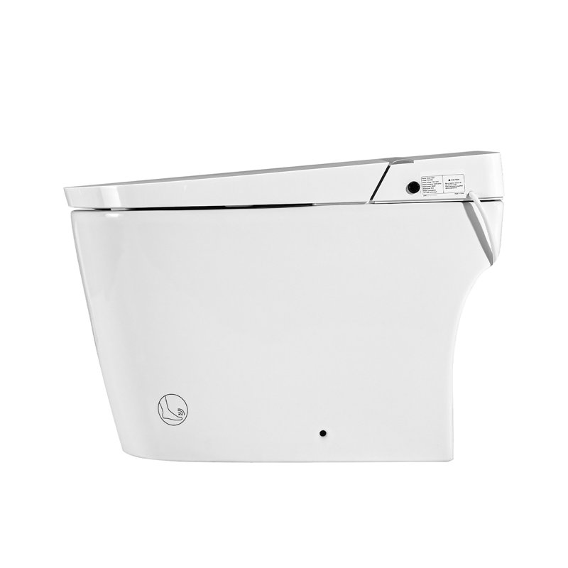 Remote Control Smart Toilet Bidet , Heated Seat, Night , Self-Cleaning Nozzle, Foot Sensor, Led Display Nozzle Toilet, Sensor Flip Control,