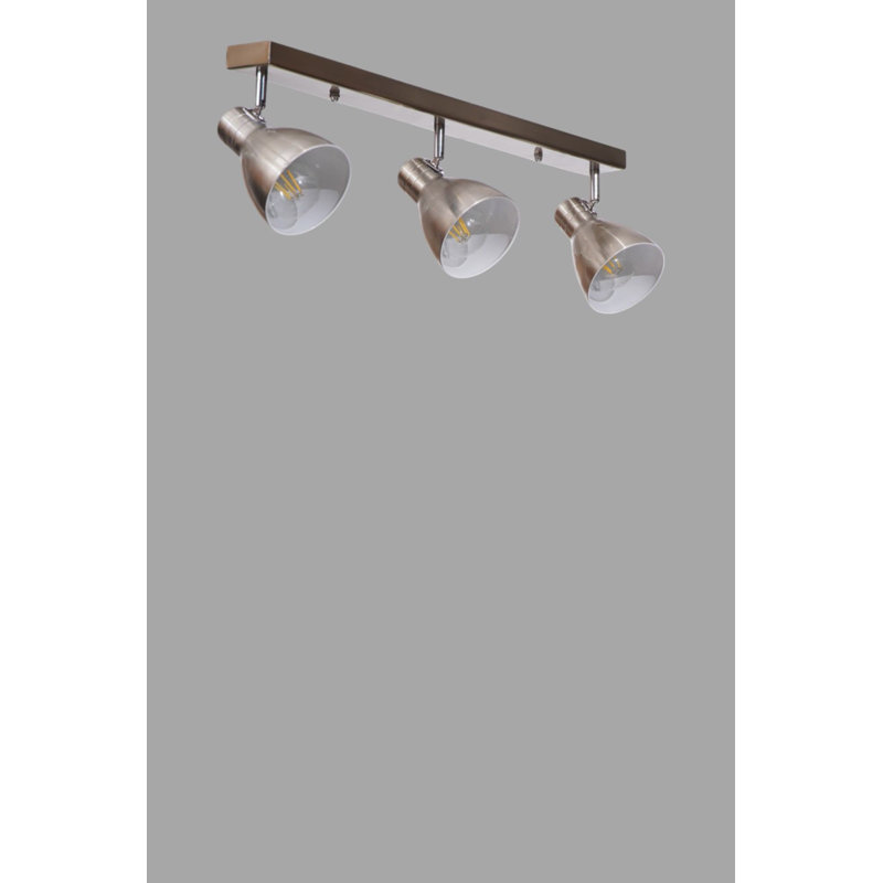 Lustre, Chrome chrome, 3 niveaux, Trois lumières
