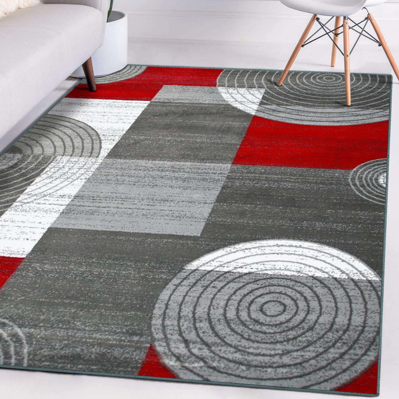 Tapis rouge Modern Trendz, Rectangle 5 pi x 7 pi