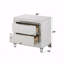 Table de chevet finition perle blanche