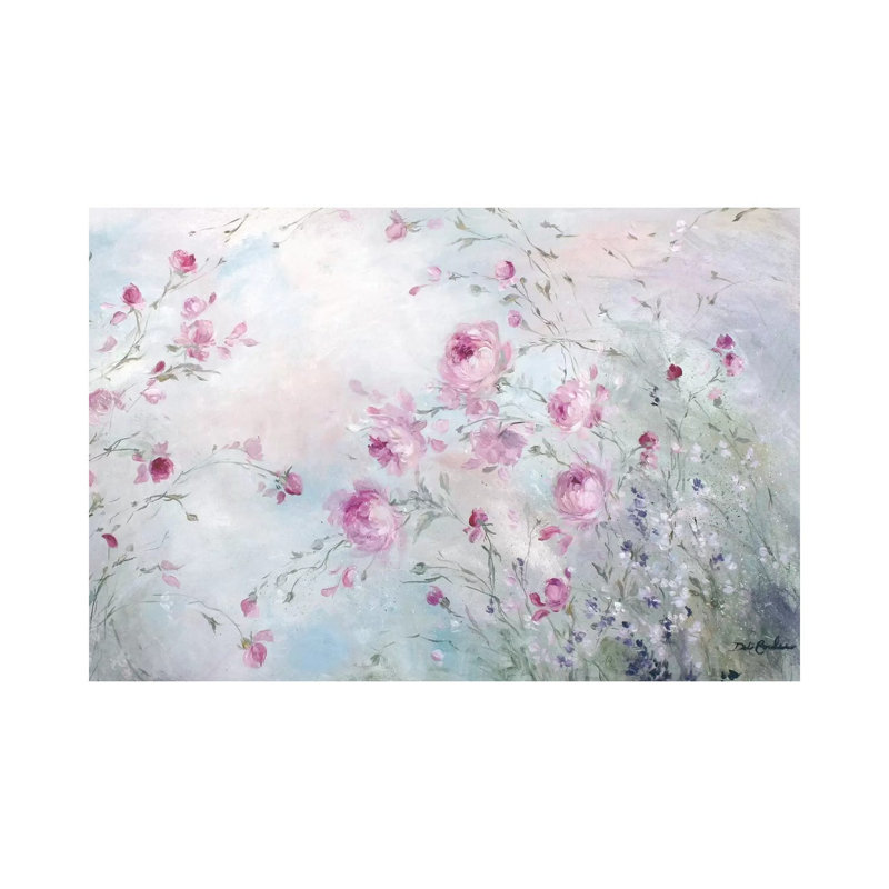 Rose Meadow by Debi Coules - Wrapped Canvas Painting, 20.32 cm H x 30.48 cm W x 1.91 cm D