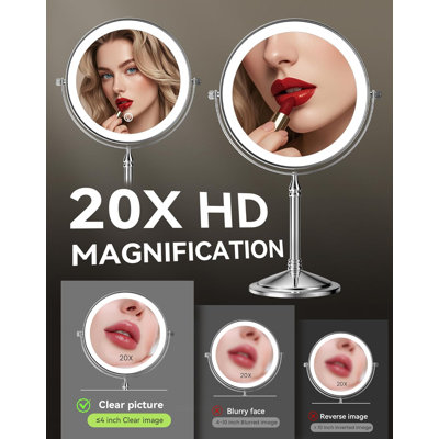Miroir de maquillage lumineux 4000 mAh rechargeable