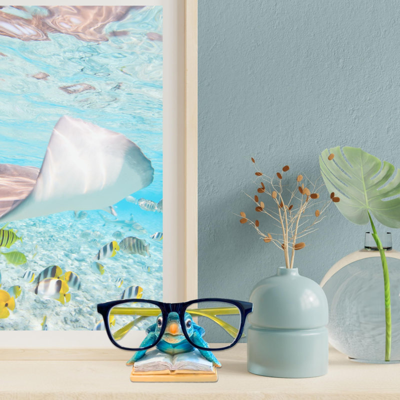 Resin Eyeglass Holder Stand with Sea Turtle Coastal Design