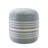 Argueta Blue/Ivory Striped Outdoor Handmade Textured Ottoman Pouf