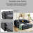 115" U-Shape Modular Sectional Sofa Bed | Light Green Linen, 6 Hidden Storage Seats + Reversible Chaise, Convertible Sleeper, 220 lb/Seat-1021655946