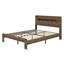 Structure de lit plateforme en bois avec tête de lit à DEL et USB-1021660134