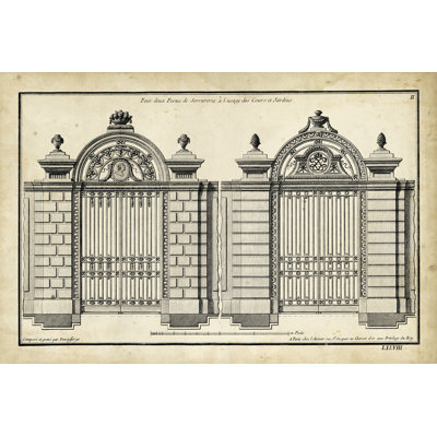 Neufforge Gate I 1 Piece Wrapped Canvas Wall Art