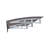 79" X 34" Window Canopy For Concrete Wall House - Protected Polycarbonate Roof Aluminum Alloy Brackets Brown Strong Masonry Rain