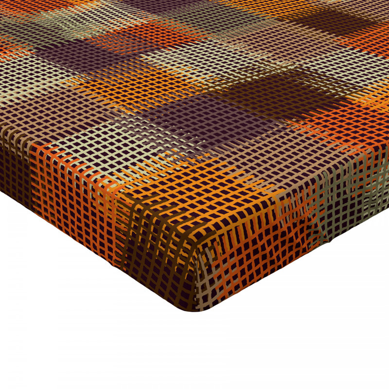 Microfiber Geometric Fitted Sheet, Full Fitted Sheet