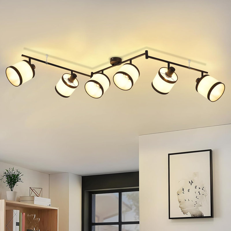Burlap Semi Flush Mount