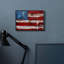 «Rustic United States Flag with Dist Paint Paint Drip» par Erin Ashley - reproduction d'art-52744993-52744991