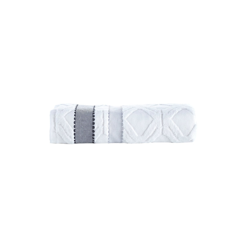 Grande serviette de bain Brooks Brothers, Blanc
