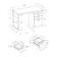 Bureau d'ordinateur, bureau personnel, ordinateur portable, installation à gauche, à droite, tiroirs de rangement, travail, stratifié, contemporain, moderne-558180374