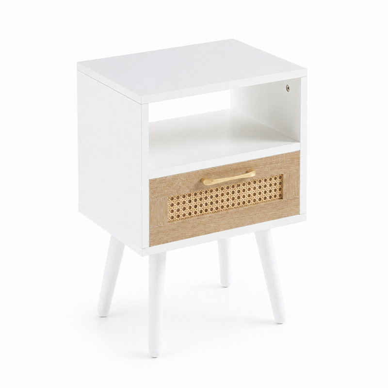 Table de chevet Soan, Blanc