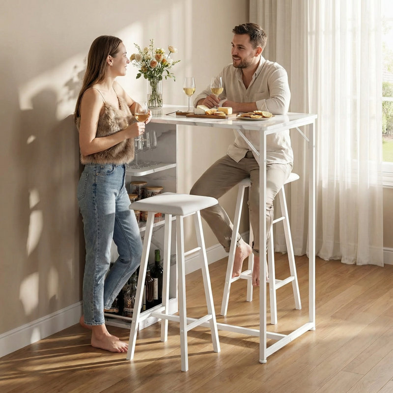 91.5cm Bar Set, White
