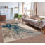 Tapis abstrait bleu / brun Alayia-856801683