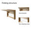 Bureau mural pliant avec rangement pour livres