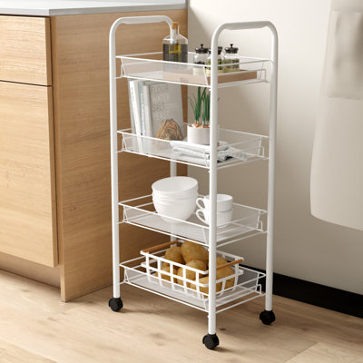 Support de rangement roulant Anouar H 34,5 po x l 17,25 po x P 10,5 po