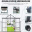Serre 8 x 8 pi avec base galvanisée - Toit réglable toutes saisons Plant House