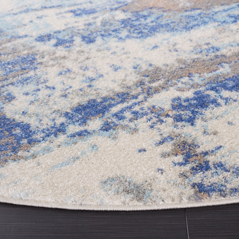 Strasser Skyler Performance Abstract Rug, Round 6'7"