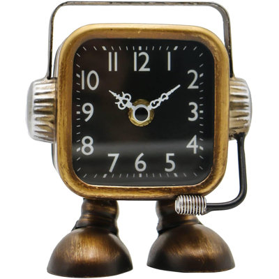Retro Steampunk Style Robot Clock