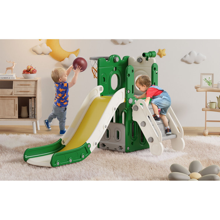 7 in 1 Kids Slide, Toddler slide with Climber Outdoor Indoor Slide Playset