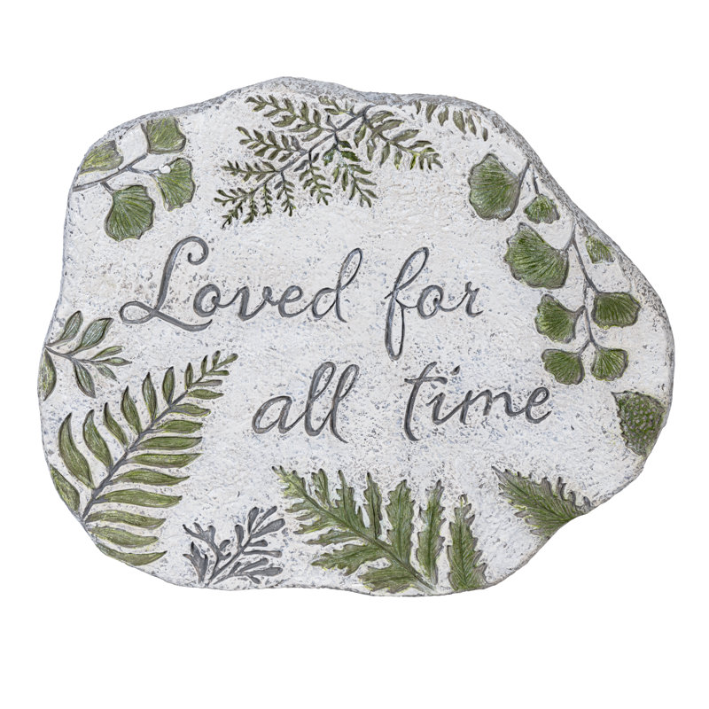 Pierre de jardin en ciment «Loved for All Time»