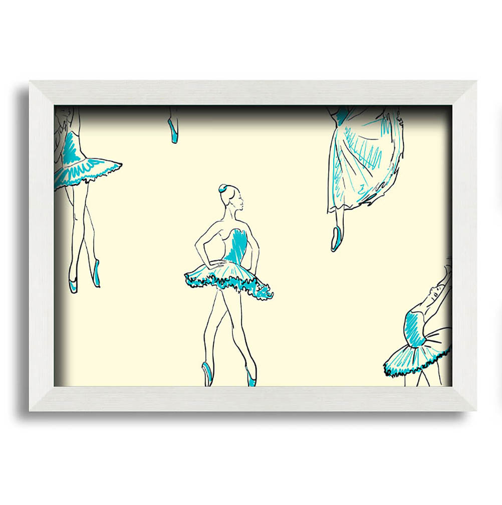 Gerahmtes Leinwandbild Blue Ballerina 7