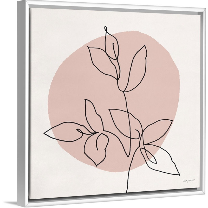 Just Leaves 04, art mural sur toile, Toile avec cadre blanc, H 32 po x l 32 po