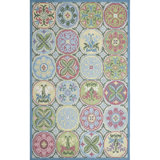 Mosaic Tiles Handmade Hand Tufted Wool Pastel Rug