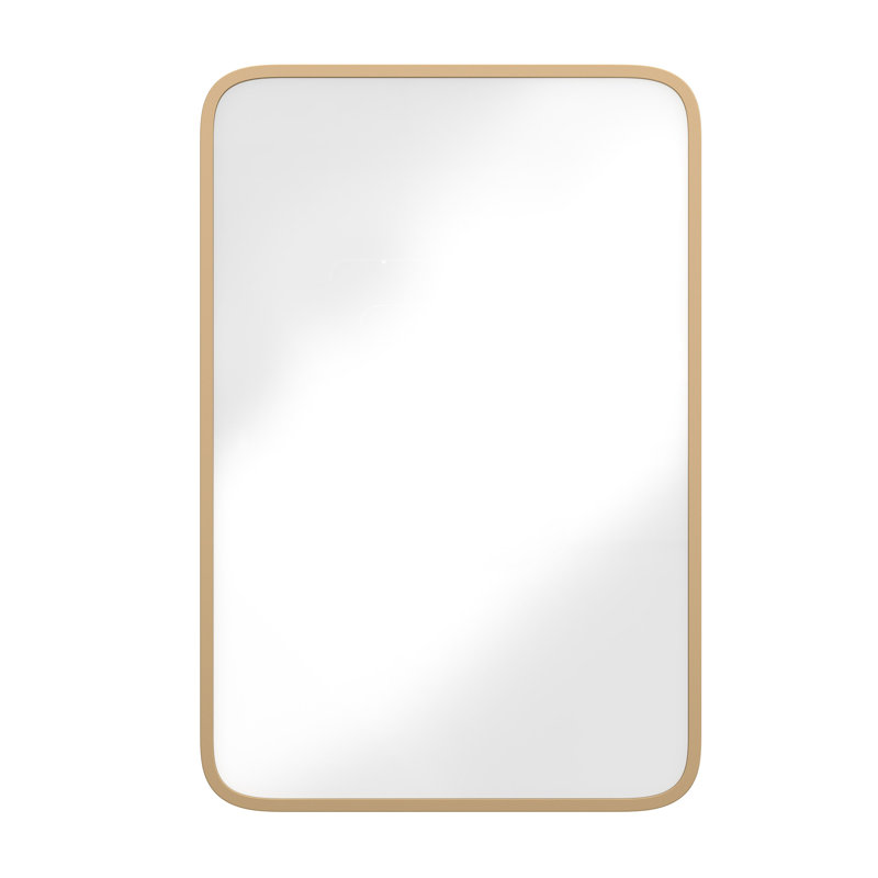 Armoire à pharmacie encastrée avec miroir biseauté, Or, H 24 po x l 16 po x P 4 po