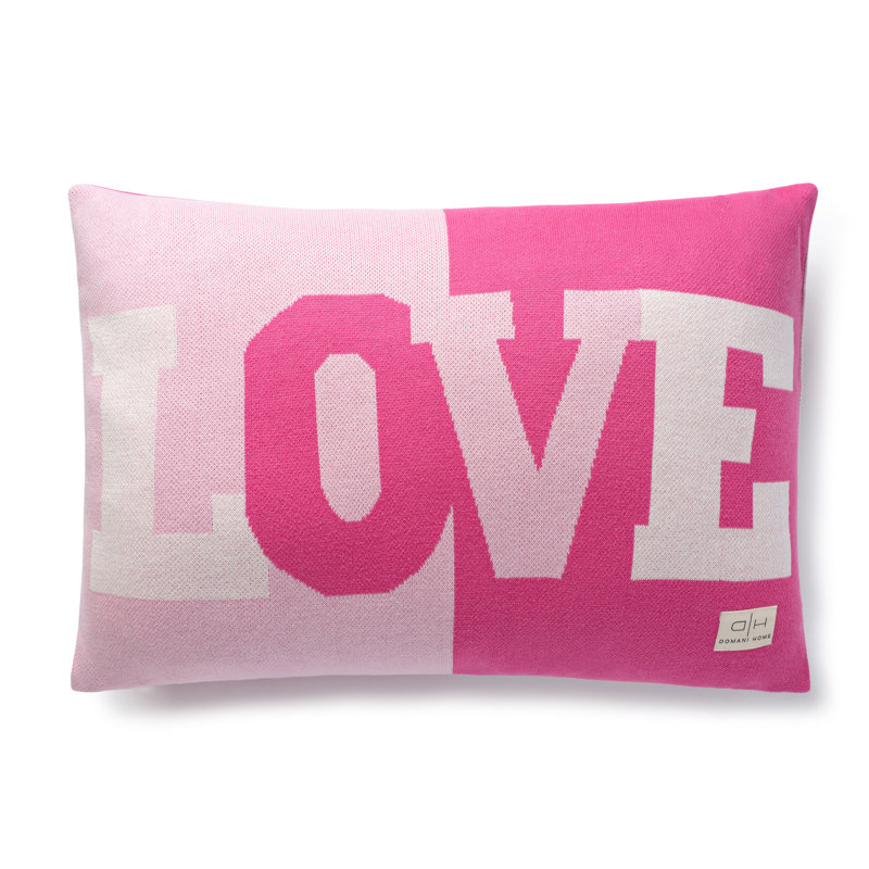 Love Throw Pillow, Pink
