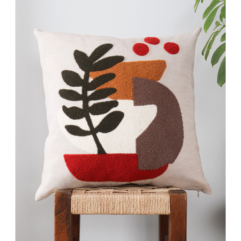 Premium Decorative Cushion, 17.0 x 17.0 inches, 100% Linen Cover with Silicone Filling | Soft and Comfortable | Perfect for Living Room, Bedroom, or Office Decor | Stylish and Versatile Home Accessory