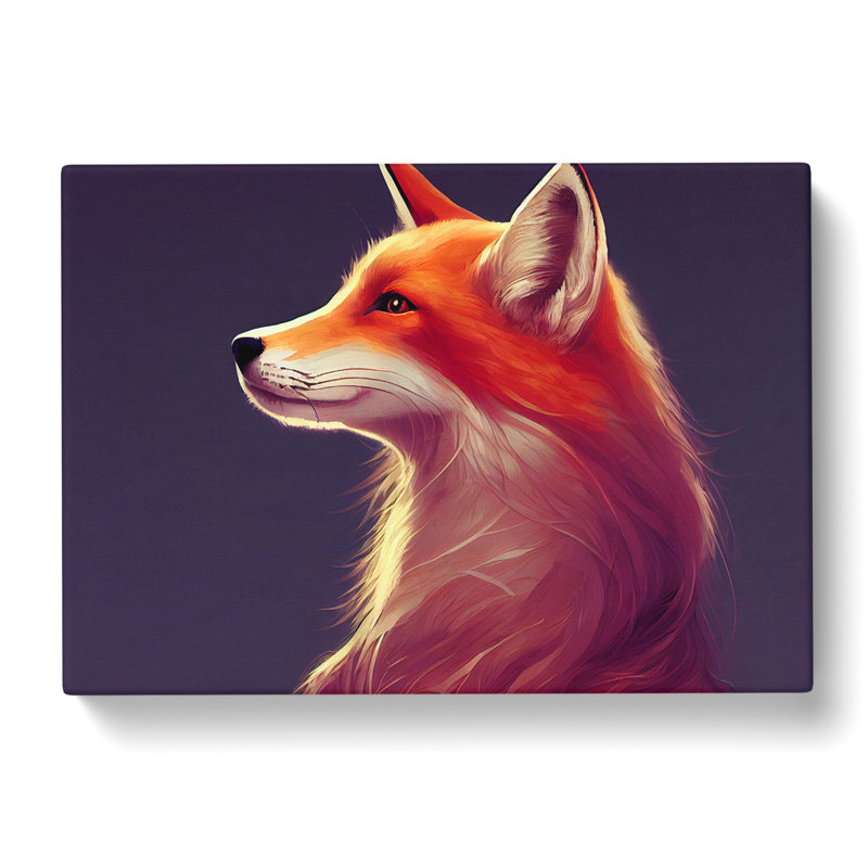 Beguiling Fox - Wrapped Canvas Print, 40cm H x 60cm W x 3cm D