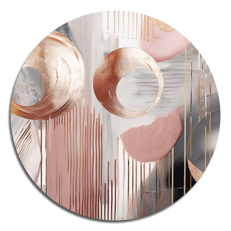 Whispers Of Marble V - Abstract Marble Metal Wall Décor, 16" H x 16" W x 1" D