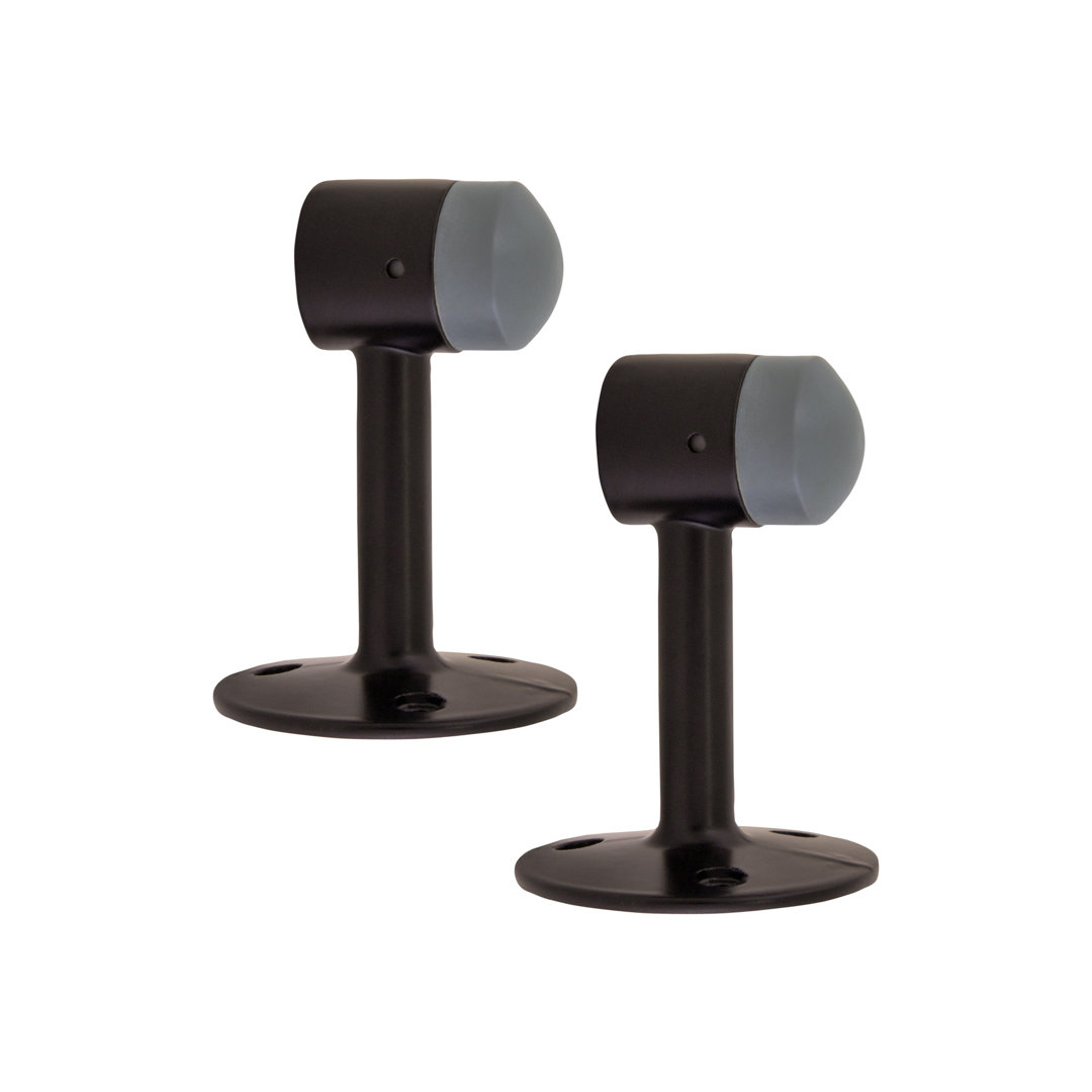 Gooseneck Door Stop Wall Protector with Rubber Tip Door Stopper, 2-Pack (Set of 2) Design House 