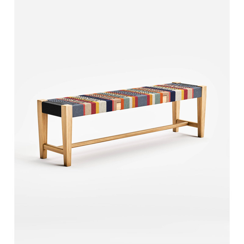 Masaya Upholstered Dining Bench, Natural/San Geronimo