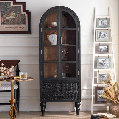 Black Solid Wood Display Cases