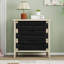 Buffet 3 tiroirs avec tablettes réglables, armoire de rangement avec tiroirs décorés de corde tissée à la main pour le vestibule de la cuisine du salon