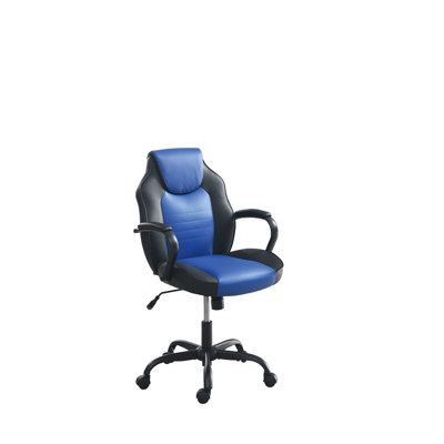 Faux Leather Office Chair With Adjustable A Comfortable Back