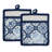 Design Imports Lisbon Damask Cotton Potholder Set