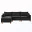 Canapé modulaire en L avec repose-pieds mobile-1504686427