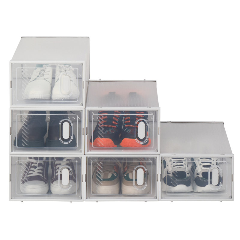 6 Pair Stackable Shoe Storage Box