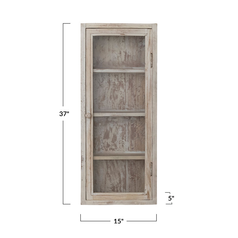 Armoire à porte en verre récupéré