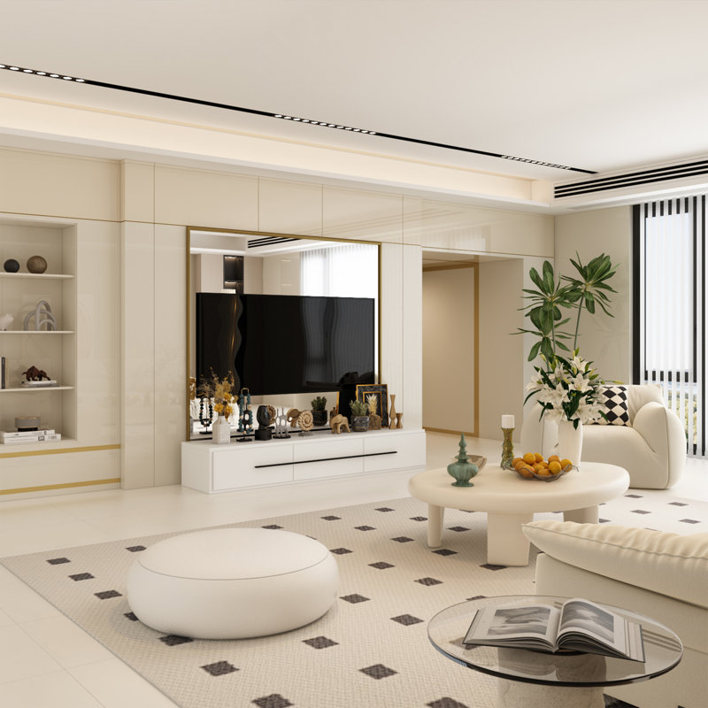 Extendable Media Console With Drawers