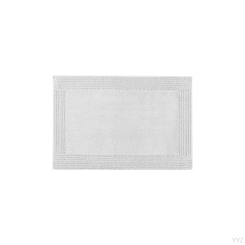 1 PCS 24X44" 100% Cotton Tufted 3000 GSM Reversible Bath Rug Grey, Rectangle - 44" L x 24" W